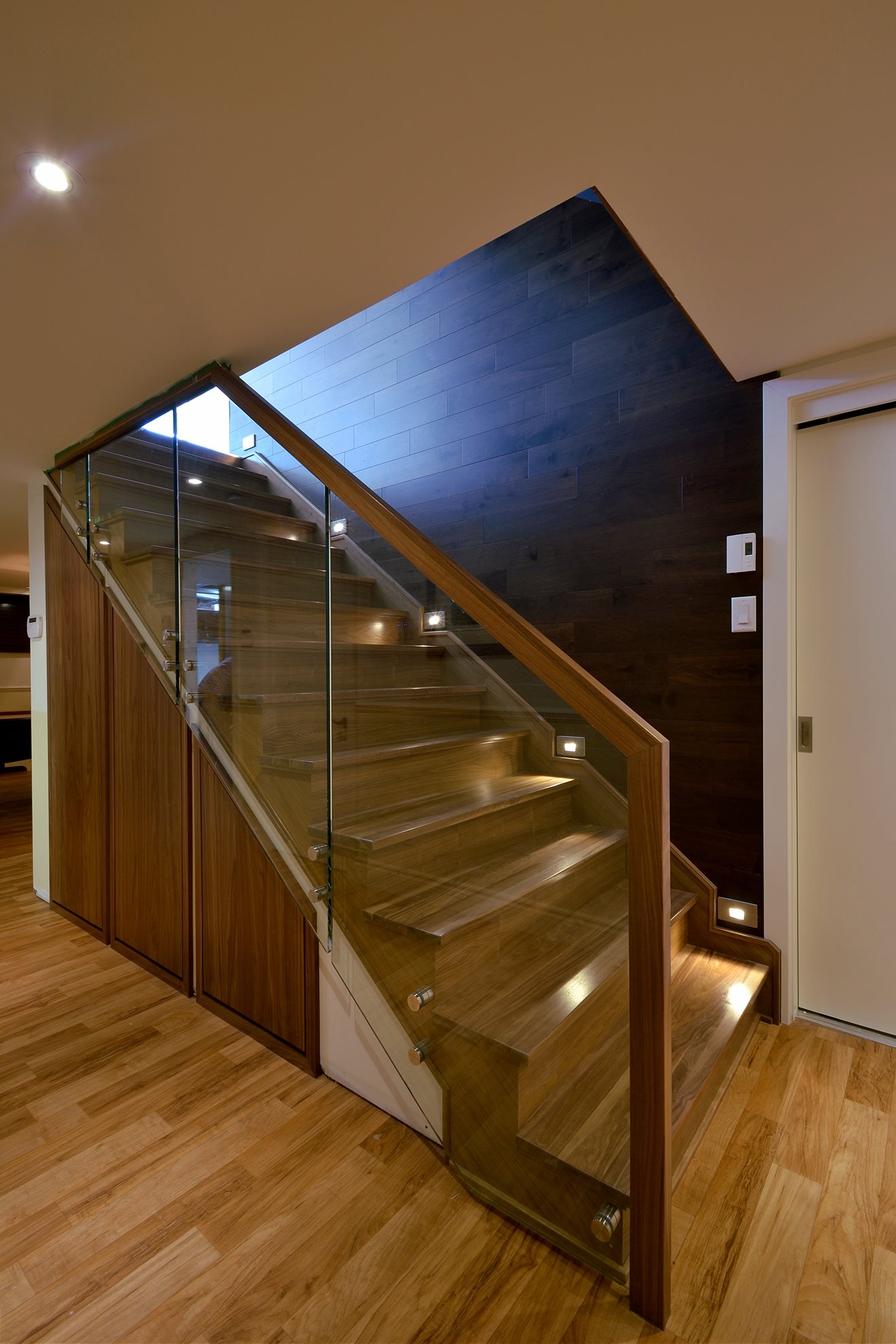 Escalier panneaux de verre