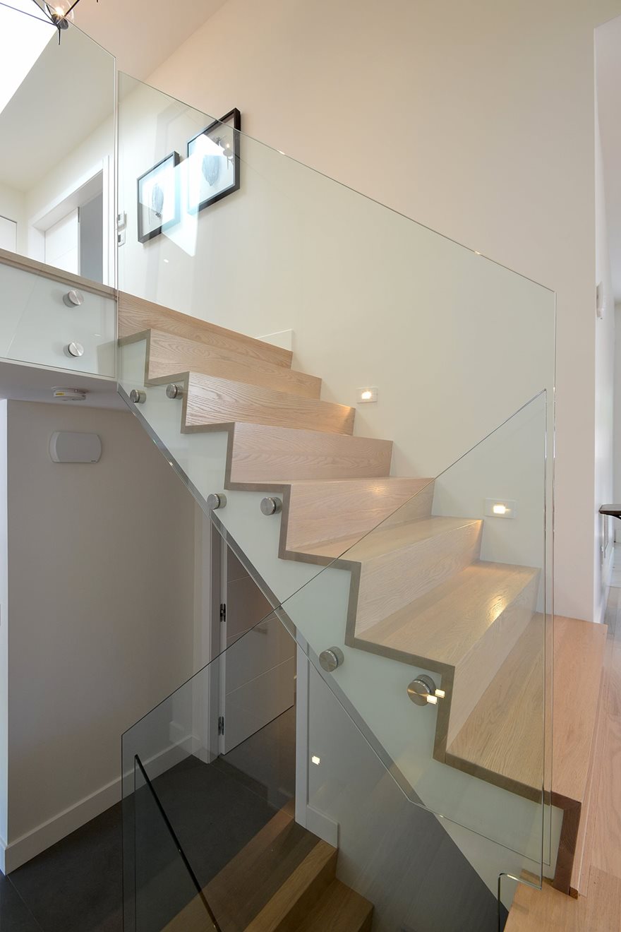 Escalier panneaux de verre
