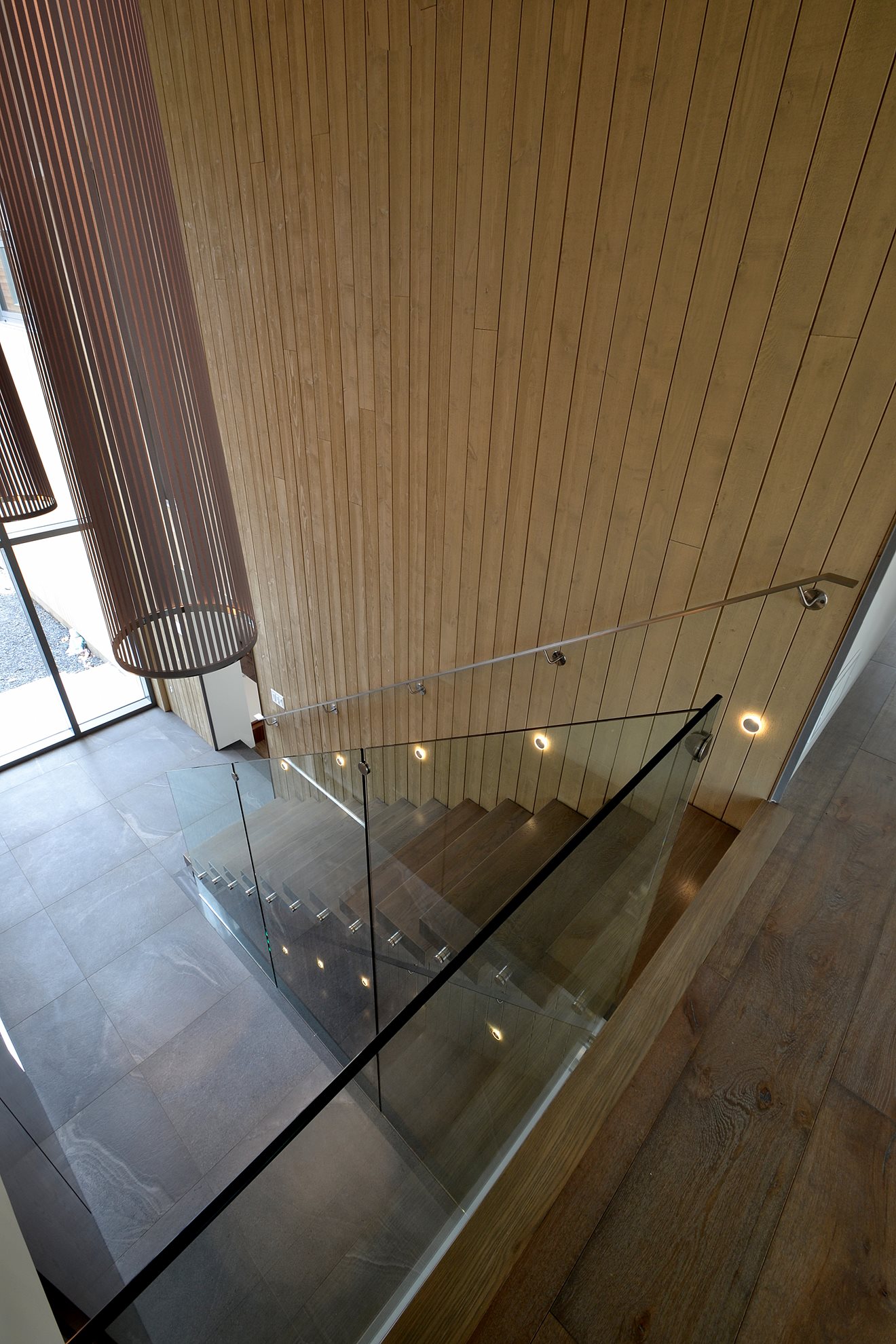 Escalier panneaux de verre