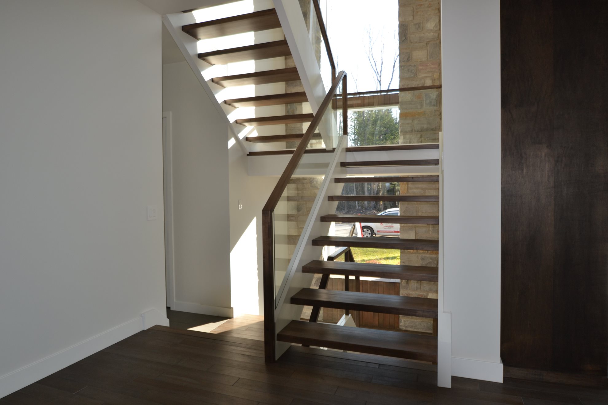 Escalier panneaux de verre